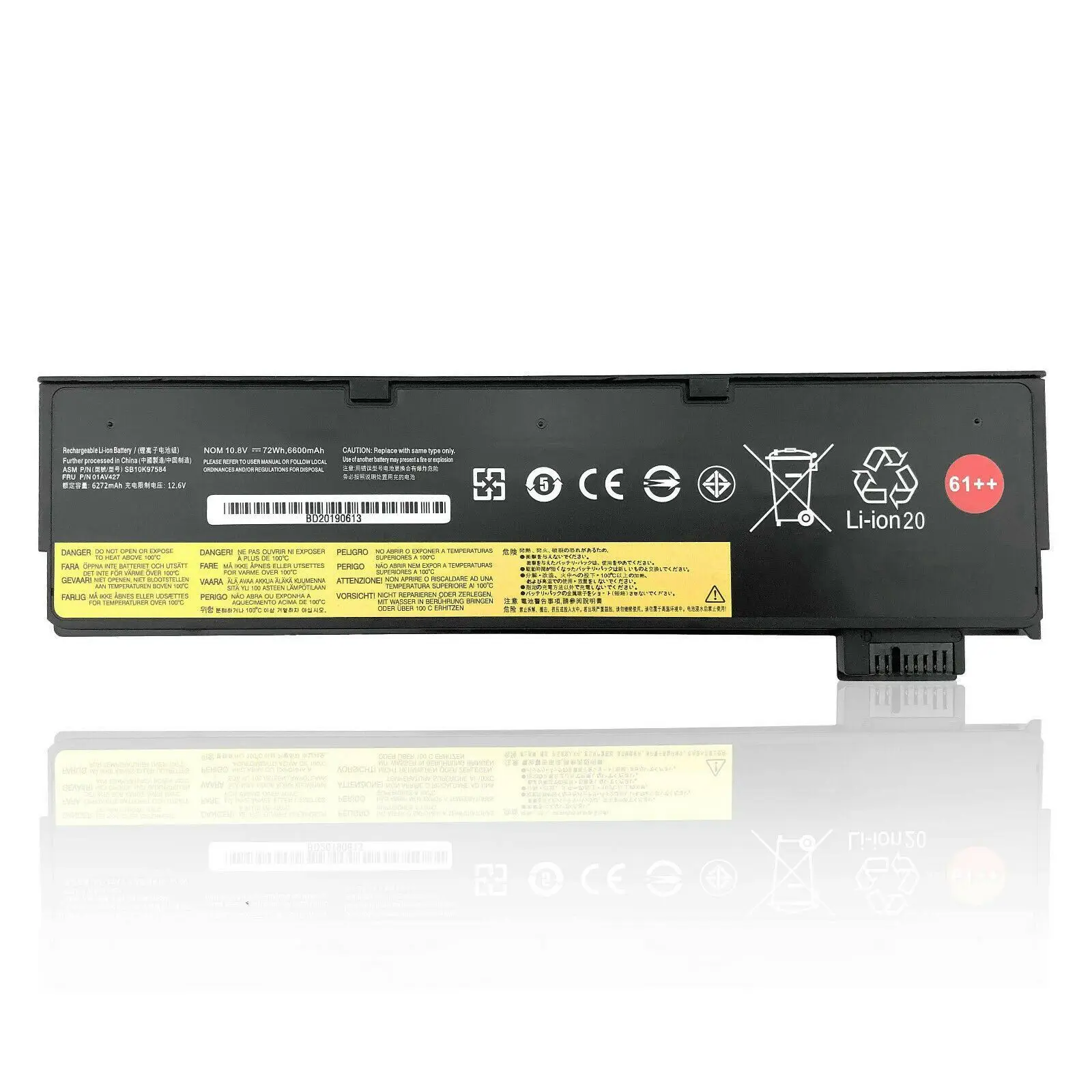

Original High Capacity 6600mAh 61++ Laptop Battery For Lenovo ThinkPad T470 T480 T570 T580 P51S P52S 01AV423 01AV424