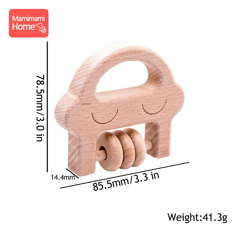 1 шт Детские деревянный Прорезыватель для зубов с погремушкой Bpa бесплатно бук