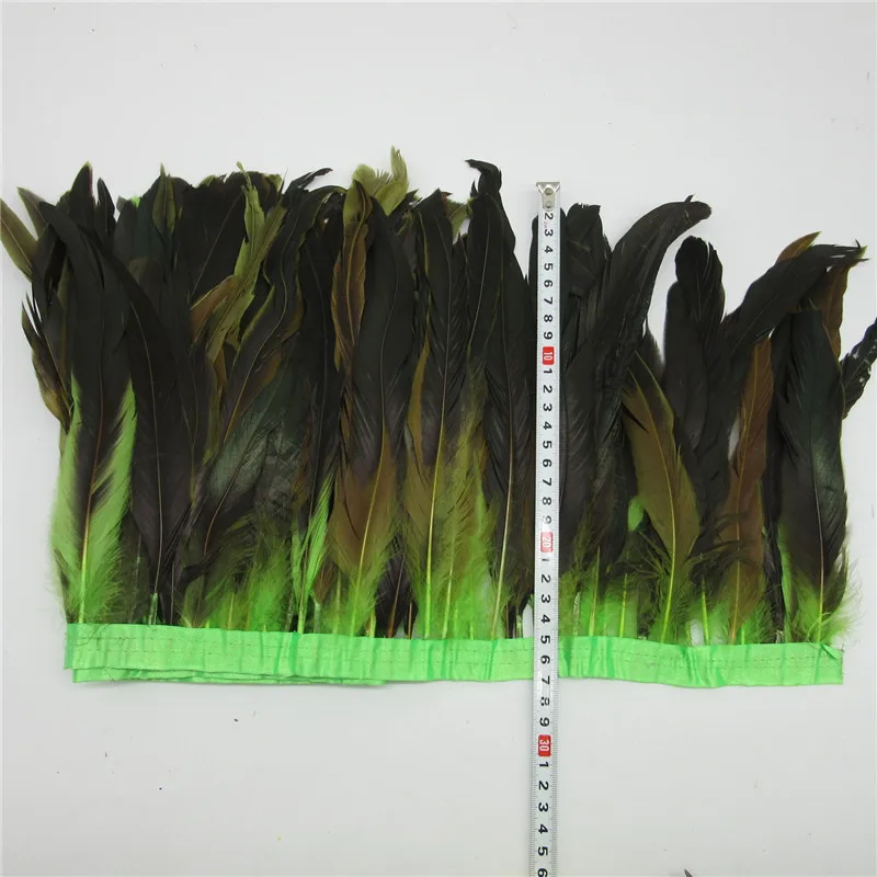 

2-10yards/lot Rooster feathers Trims plume Wedding 10-12 inch 25-30CM Making Skirt decorative Cloth Belt Sewing Accessories