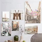 Винтажная Картина на холсте, Нью-Йорк, Бруклин, Сан-Франциско, искусство, пейзаж, Настенная картина для гостиной