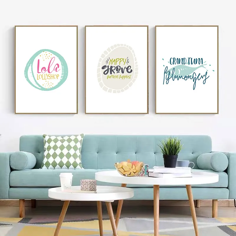 

TaaWaa Modern Nursery Cartoon Alphabet Love Canvas Painting Child Poster Wall Art Print Nordic Kid Baby Room Decoration Picture