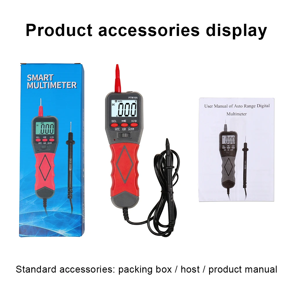 

PTM16A Pen-type Automatic-Range Digital Multimeter Portable Data Retention Multimeter with Backlight