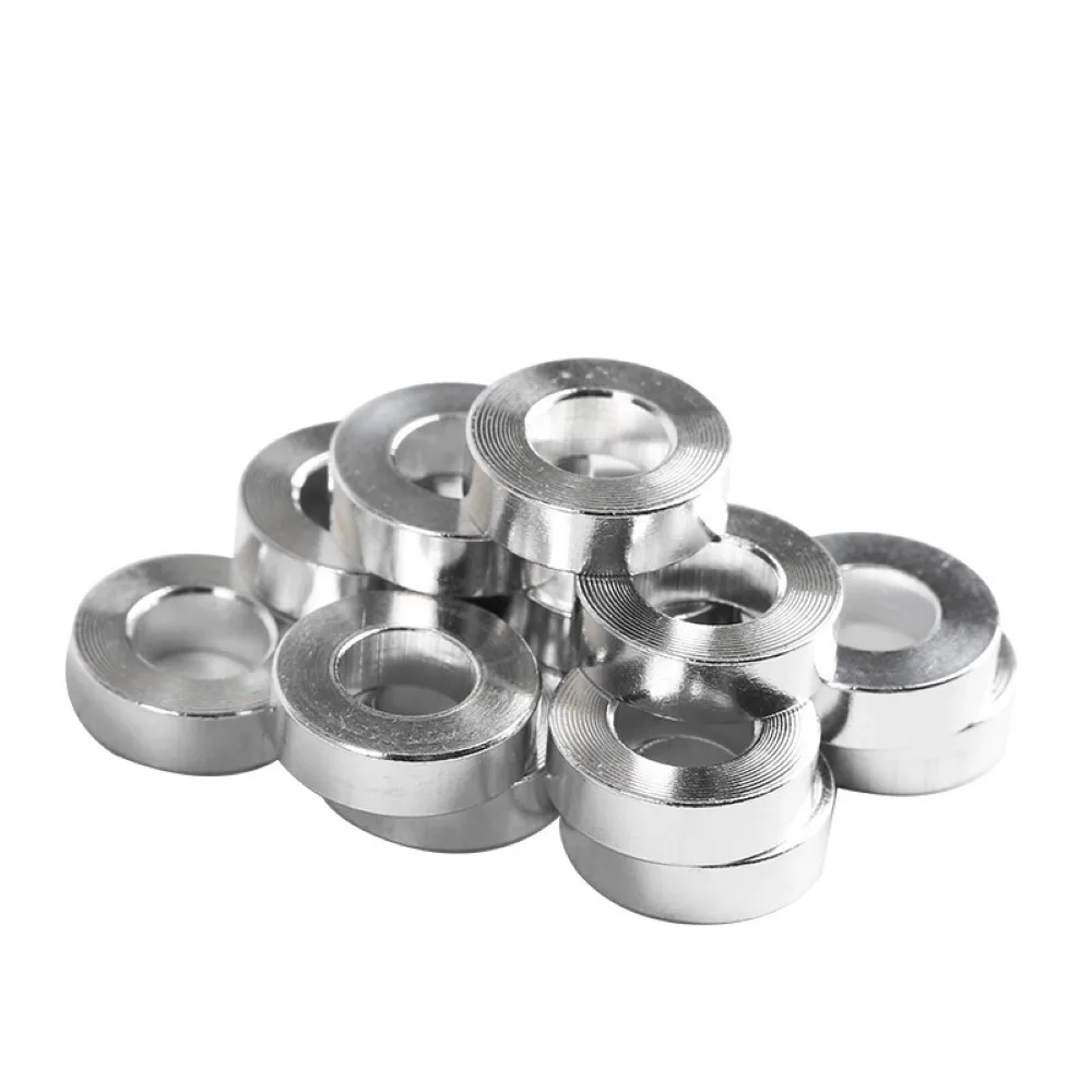 10 шт./лот алюминиевая колонка плоская прокладка втулка серебряная шайба распорка