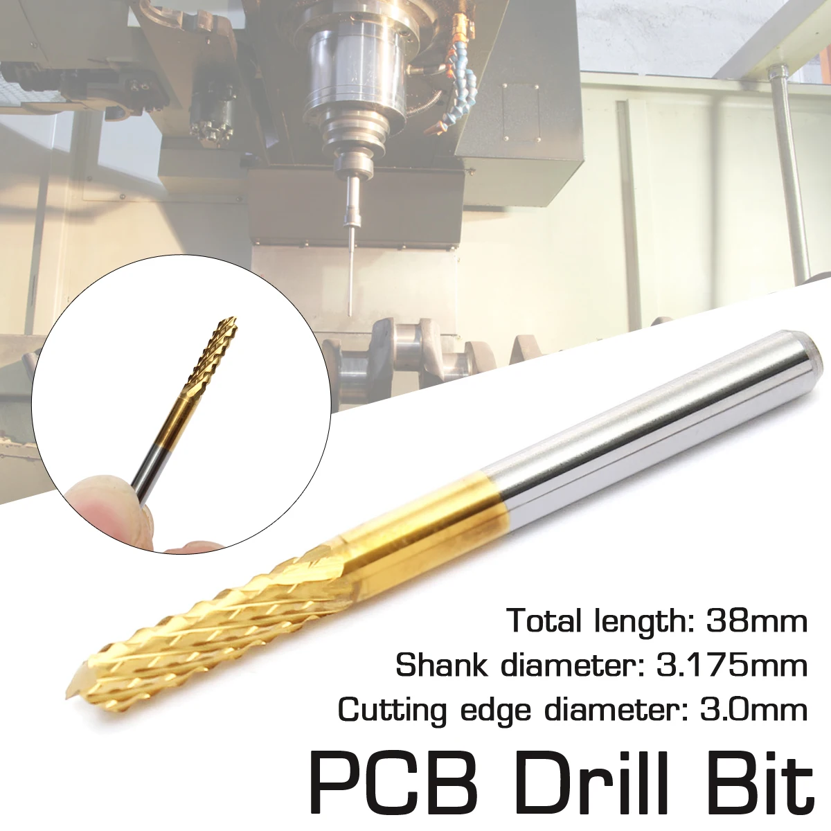 3 мм Высококачественная Вольфрамовая сталь титановое покрытие карбидная