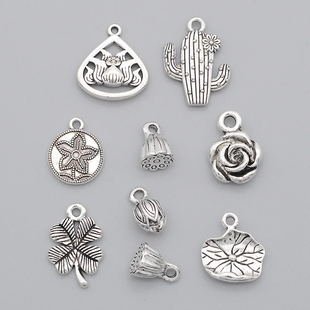 15 шт./лот Подвески для изготовления ювелирных изделий в виде цветка оптовая