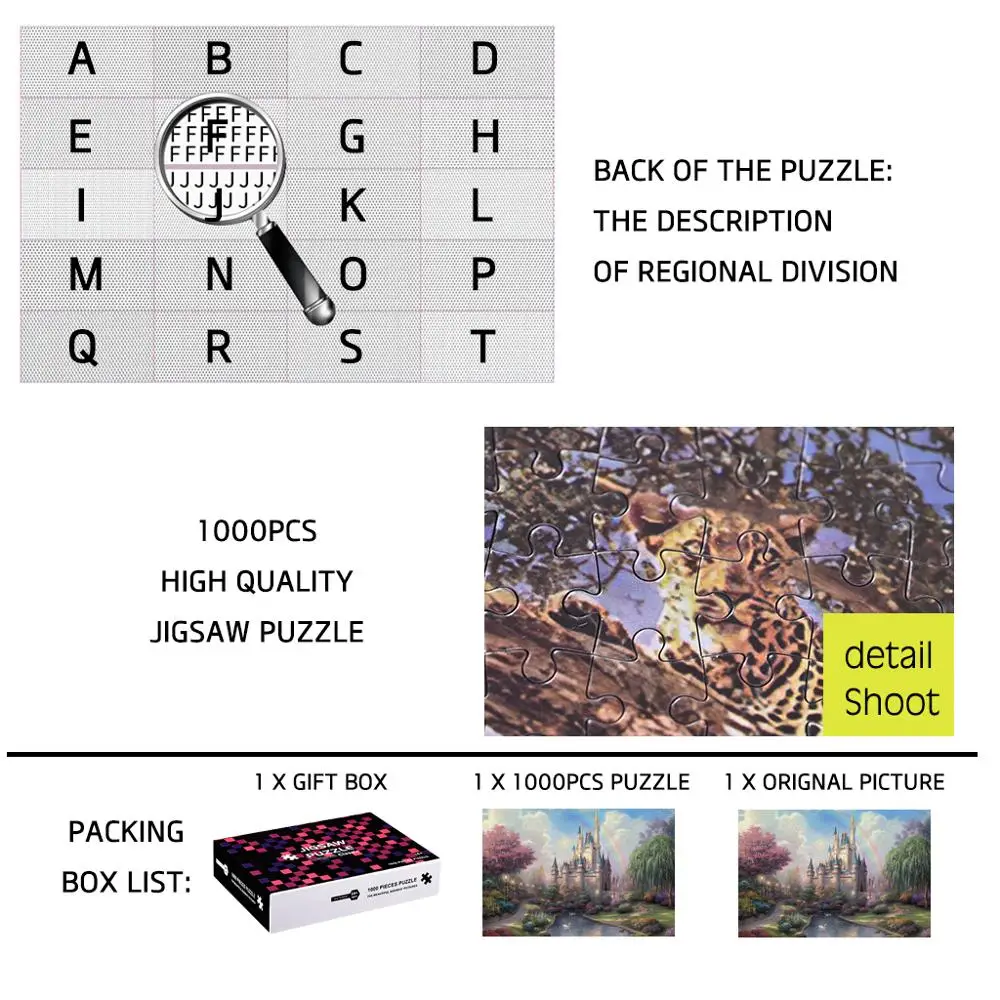 1000 шт./компл. бумажные пазлы декорации головоломки для детей игрушки снятия