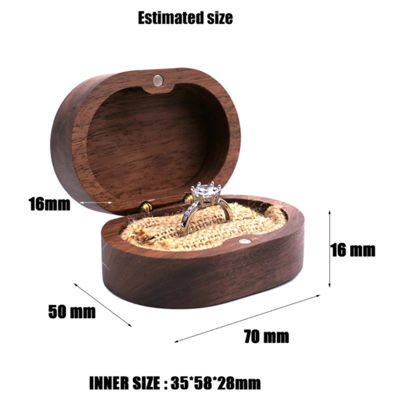 

Wood Jewelry Ring Box,Rustic Wedding Wooden Ring Holder,Customized Wedding Ring Bearer Wood Gift Box