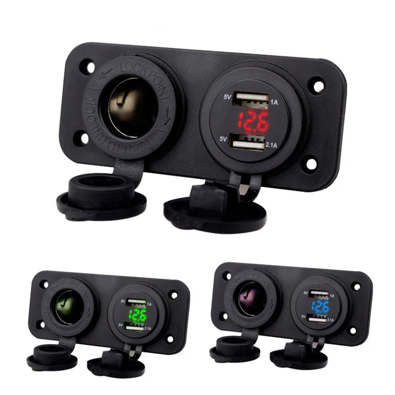 Автомобильный прикуриватель + Встроенный usb порт двойное зарядное устройство Usb 12