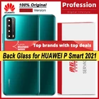 100% оригинал Для Huawei P Smart 2021 задняя крышка батарейного отсека Крышка батарейного отсека с объективом камеры