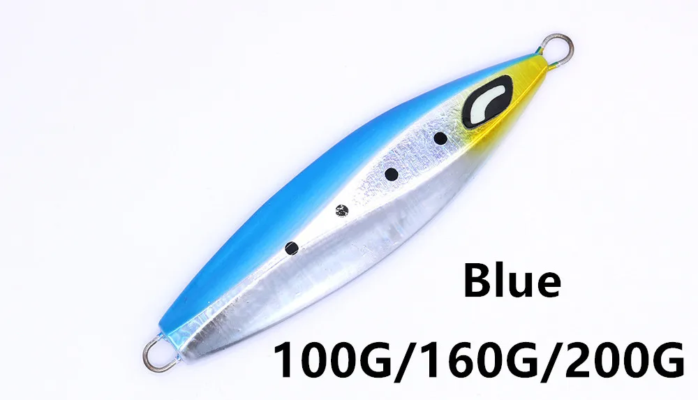 CASTFUN дергающаяся приманка рыболовные приманки, вялая блесна, 1 шт. 100g 130g 160g 200 г океан Стингер крыло блесна, Япония дизайн Металическая дергающаяся глубоководных приманка