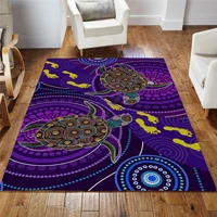 aboriginal purple turtles australia indigenous painting art rug printed non slip mat dining room living room soft bedroom carpet
