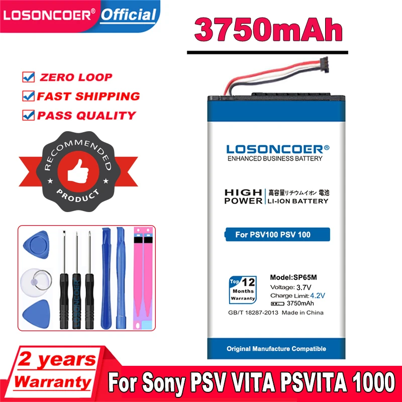 LOSONCOER 3750 мА/ч SP65M Батарея для Sony Оборудование PSV VITA ITA 1000 Psv PCH 1001 1101|Батареи| |