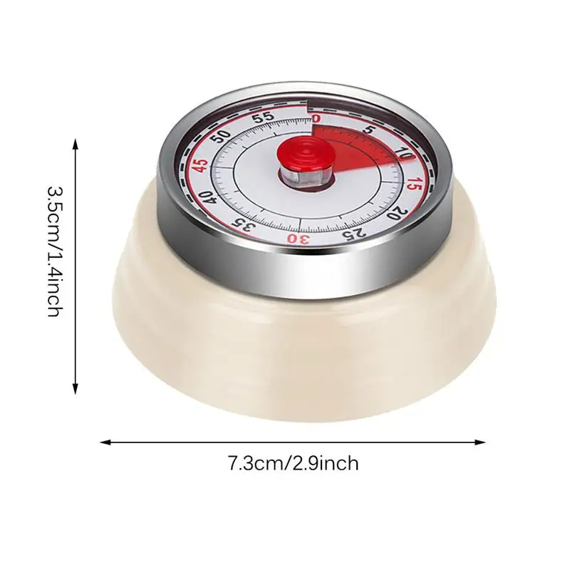 Mechanical Magnetic Kitchen Timer Cooking Alarm Counter Clock Baking Reminder Mini Round Shape Stainless Steel Manual Countdown | Дом и сад