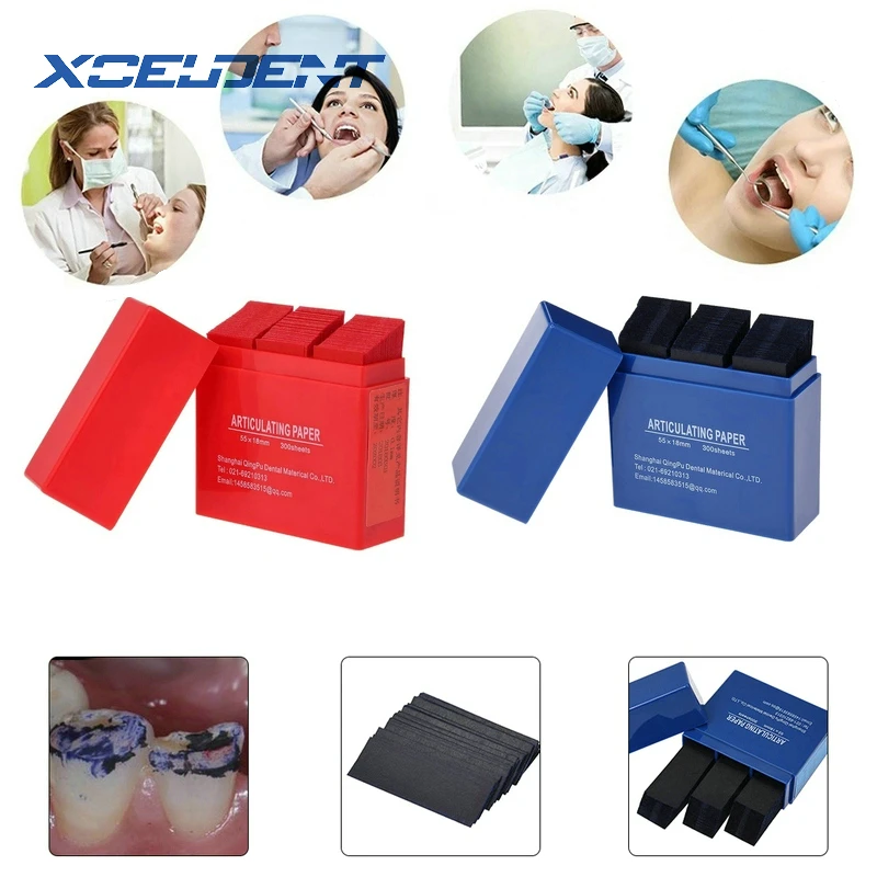 Новинка 300 листов/коробка бумага для сочленения синие полоски стоматологические