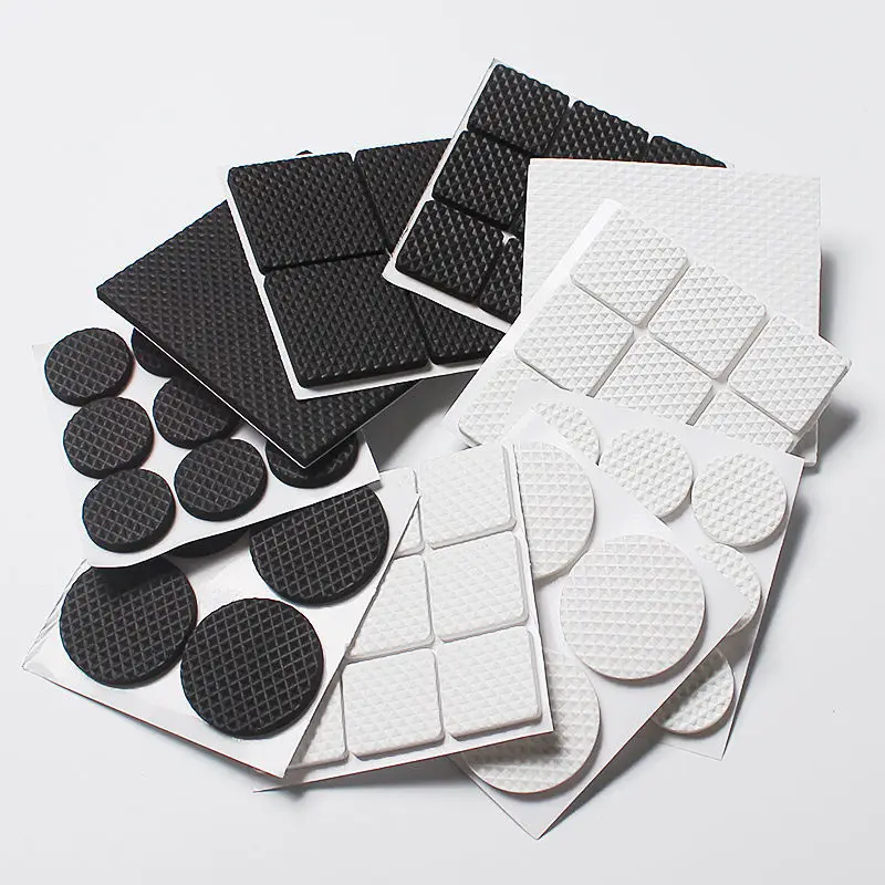 

Round Square Chair Table Footmats EVA Anti-Slip Furniture Protective Mats Wear Resistant Sofa Bed Leg Feet Pad Cover Black Color