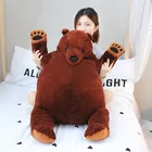 Большой размер, реалистичный коричневый медведь, плюшевая игрушка, мягкая картонная игрушка, мишка, кукла, милые плюшевые подарки для детской комнаты, украшение кровати