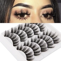 2020 5pairs 3d mink hair false eyelashes natural thick long lashes wispy makeup beauty extension tools