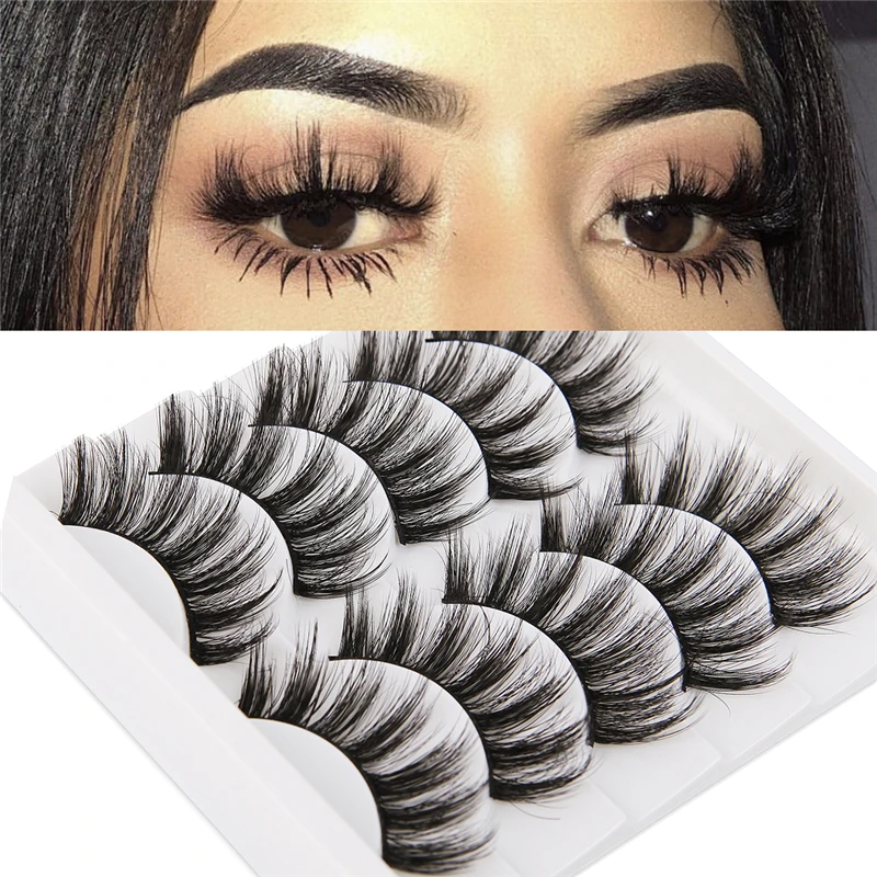 2020 5 пар 3D накладные ресницы из норки натуральные/толстые длинные Wispy макияж