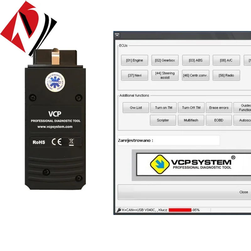 Новый интерфейс V2.0 CAN + UDS с лицензией программного обеспечения VCP на нескольких - Фото №1