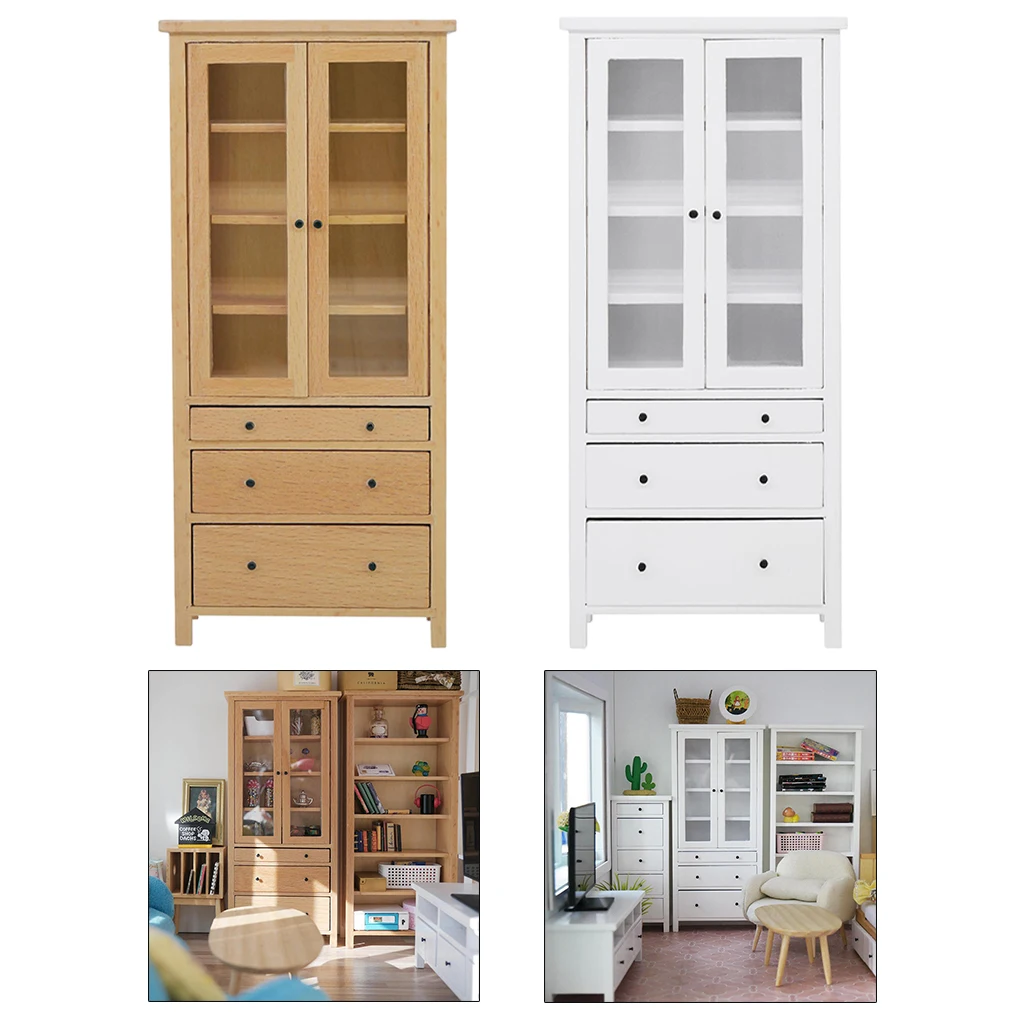 

1/10 scale dollhouse display cabinet model miniature furniture toys home