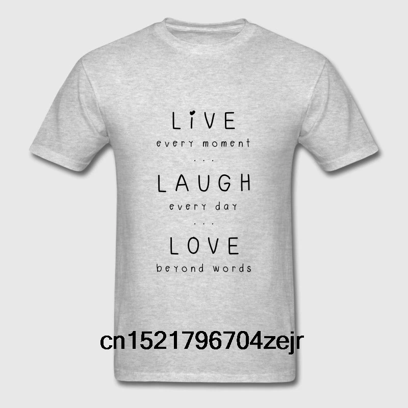 Мужская футболка с надписью live laughe love motto забавная новинка для мужчин|Мужские