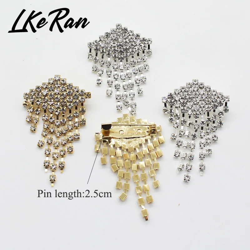 LKeRan модная брошь в богемном стиле Стразы пуговицы с кристаллами свисающая