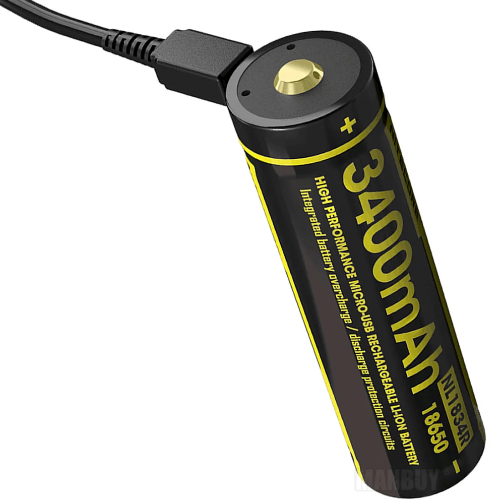 NITECORE NL1834R 3400 мАч высокопроизводительный литий-ионный перезаряжаемый кнопочный
