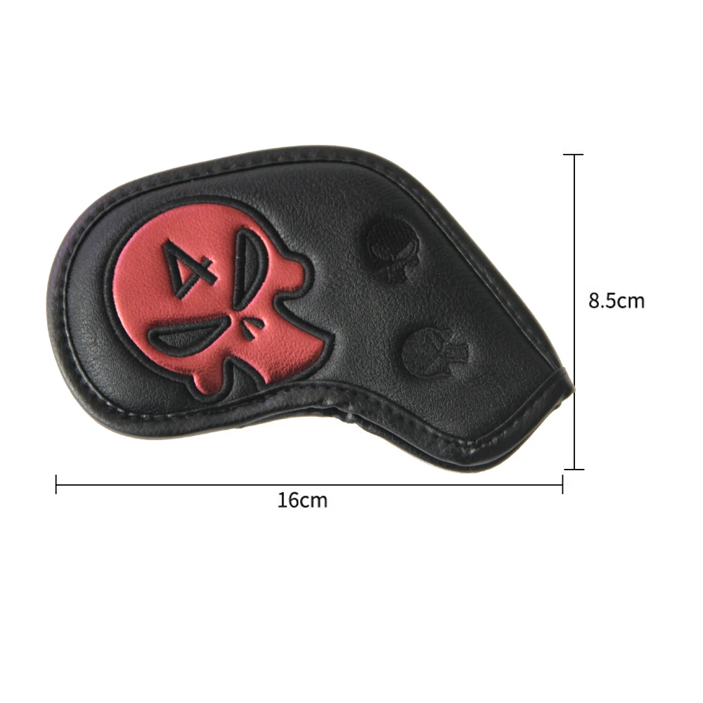 9 шт./компл. чехол для гольфа с черепом железная полюсная головка защитный клюшки