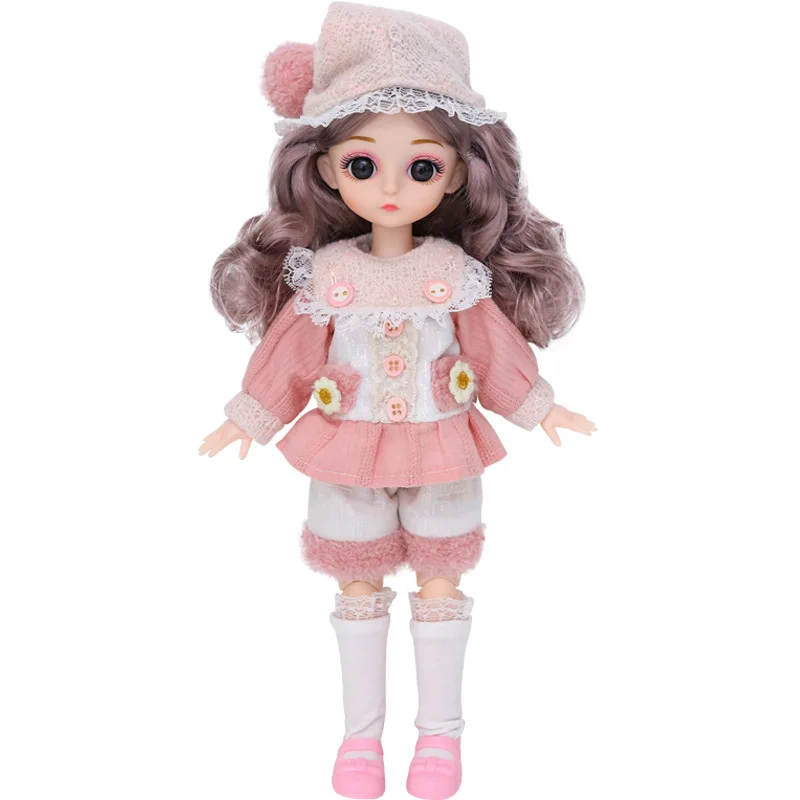 

New 30cm 1/6 BJD Little Girl Cute Dress 15 Removable Joint Doll Princess Beauty Makeup Doll Fashion Dress DIY Toy Gift Girl