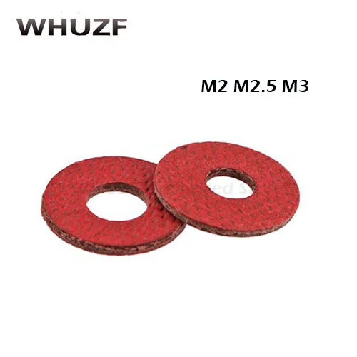 

Free shipping 1000Pcs M2 M2.5 M3 Flat Pad Insulation Washers Red Paper Meson Gasket Spacer Insulating Spacers