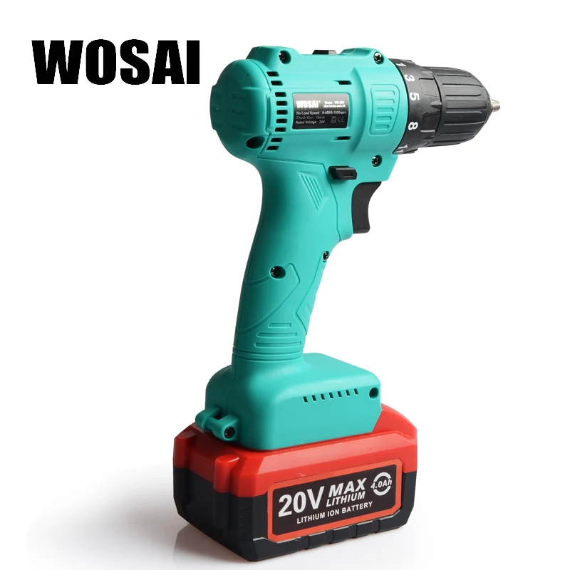 WOSAI, 20 в, литий-ионный аккумулятор, аккумуляторная отвертка, электрическая дрель, Электрическая отвертка, ручной драйвер, гаечный ключ, электроинструменты