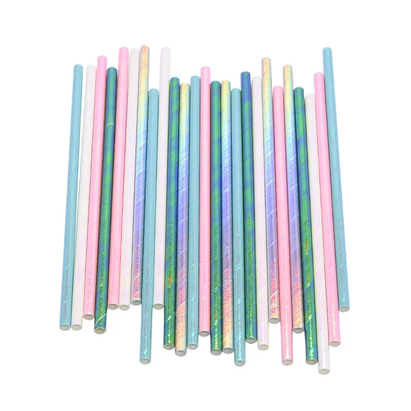 Party Disposable Tableware Laser Paper Cups Plates for Wedding Birthday Baby Shower Festival Banquet Tableware Party Supplies