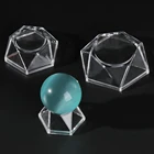 Прозрачная акриловая основа в форме хрустального шара, дисплей с держателем, подставка подиум, настольное украшение, фиксированное сиденье, домашний декор, подарок