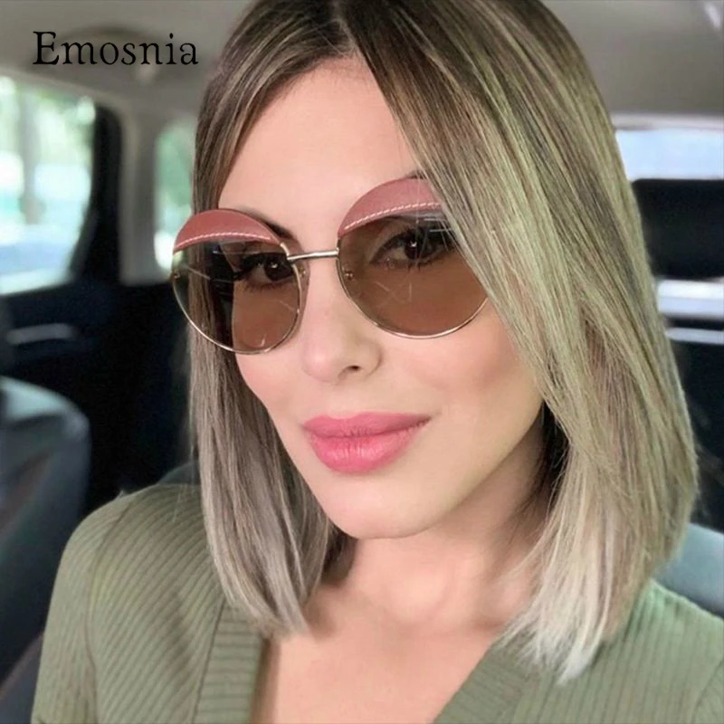 2020 женские солнцезащитные очки с круглой металлической оправой винтажные Ретро