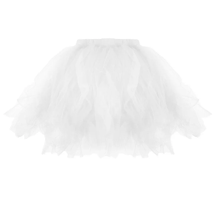 Skirts Womens High Quality Pleated Gauze Short Skirt Adult Tutu Dancing lack White Red Blue Purple Yellow Hot Pink Colors | Женская