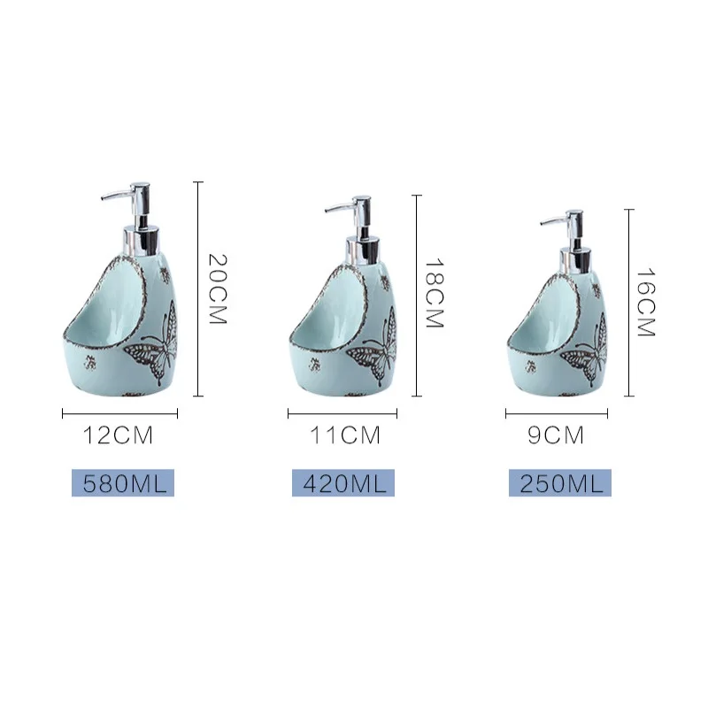 Двойного назначения Керамика дозатор жидкого мыла мыльница бутылка для лосьона