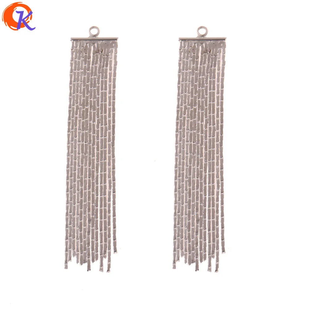 Platinum Сердечный дизайн 20 шт 9*47 мм ювелирные аксессуары/DIY Изготовление сережек/ПОДЛИННОЕ золотое покрытие/форма цепи/ручная работа/фурнитура для сережек - Цвет: Platinum