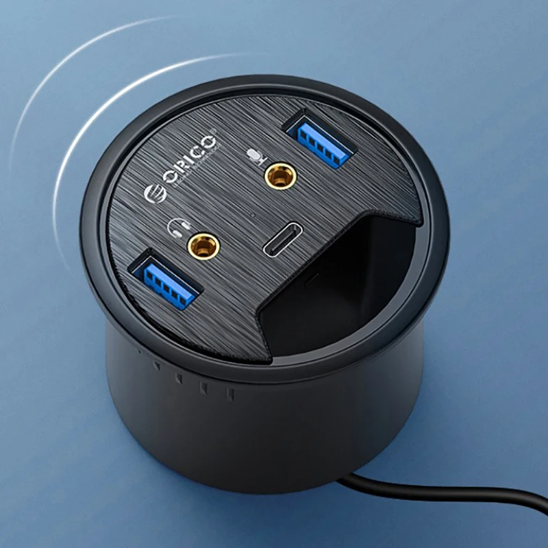 

USB 3.0 Desktop Grommet Type C High Speed Splitter With PC Computer Accessories