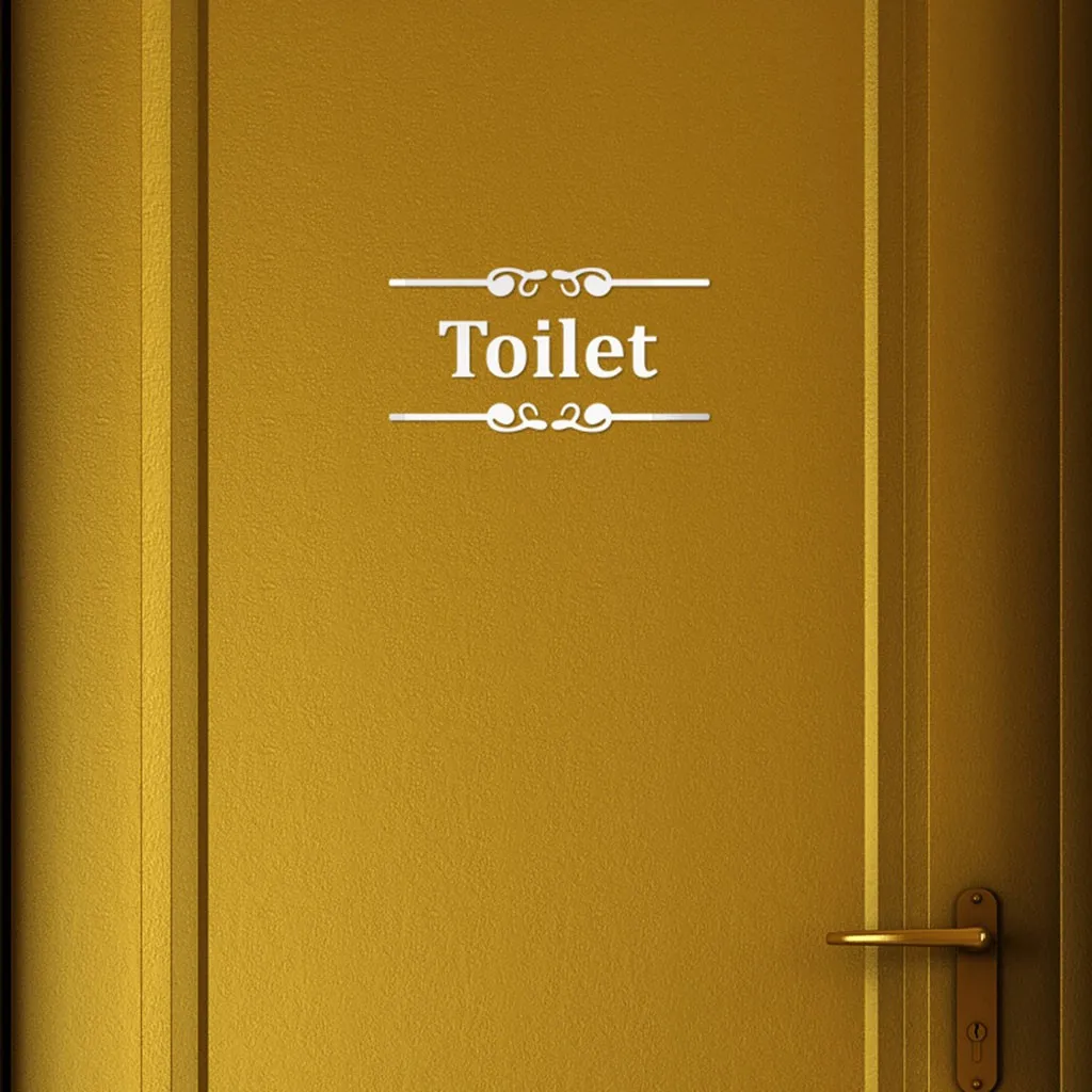 Bathroom Decor Creative Diy Fashion Personality 3D Wall Stickers Toilet Tips 3d Sticker envio gratis X1 | Дом и сад