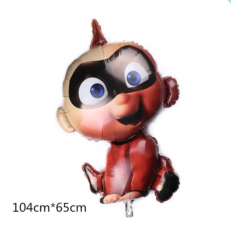 Balloon-D-1pcs Kokoer Суперсемейка Happy День рождения одноразовые украшения наборы; детский душ Бумага баннер Салфетка скатерть посуда - Цвет: Balloon-D-1pcs