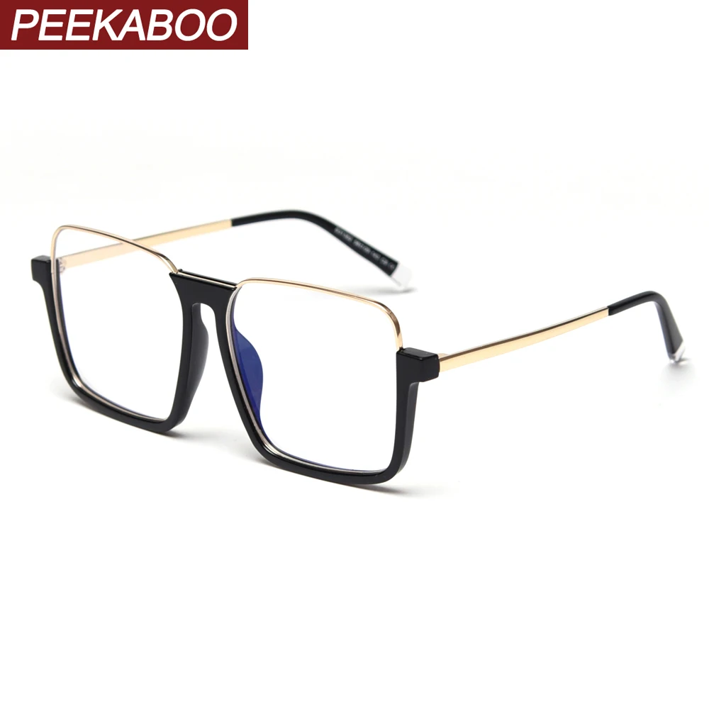 Защитные очки Peekaboo blue квадратные мужские и женские в полуоправе с металлической