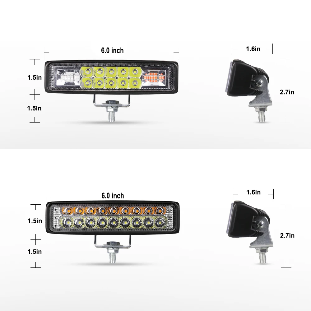 NlpearL 12-24V " светодиодный противотуманные Автомобильные фары красный синий желтый 5 стиль мигающий светодиодный свет для полиции для внедорожника грузовика трактора 4X4 ATV
