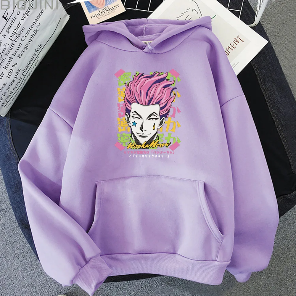 Толстовка Hisoka женская с принтом аниме HUNTER X Hunter Повседневная Уличная одежда в