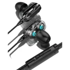 Наушники, портативные проводные наушники с микрофоном, наушники-вкладыши, стерео спортивные наушники для бега, ходьбы, йоги