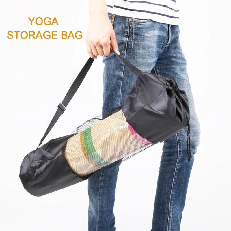 

Монохромный Коврик для йоги, Сетчатая Сумка для удобного хранения, наплечная сумка из ткани Оксфорд 70*30 см, регулируемая спортивная сумка дл...