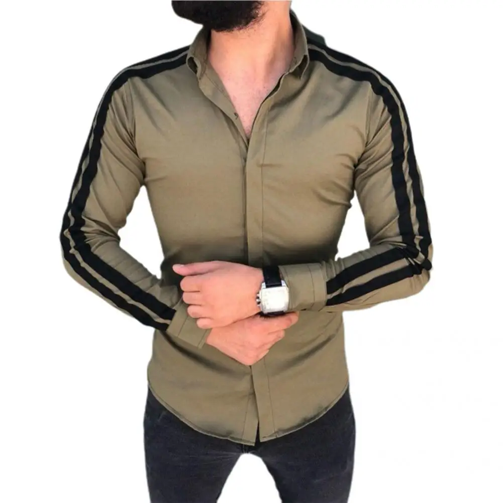 Мужская дышащая Осенняя Рубашка Hot apparel пуговицы для рубашек облегающая офисная