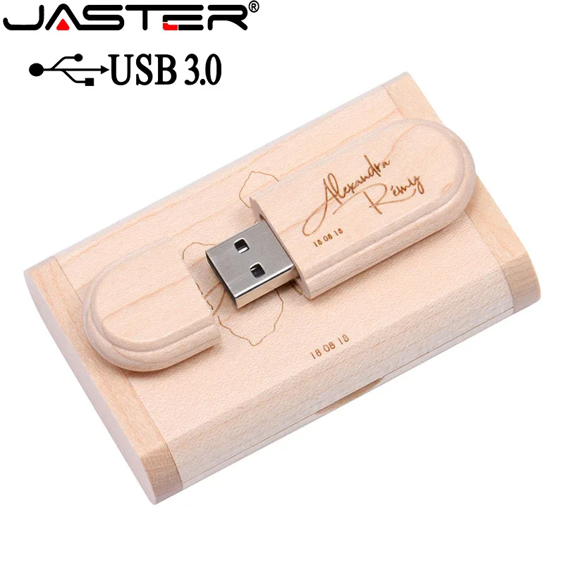 JASTER USB 3 0 высокоскоростной логотип клиента деревянный флеш-накопитель Кленовая
