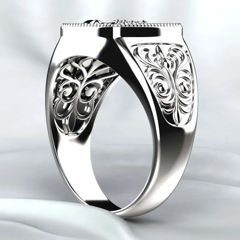 Мужские супер крутой скорпион кольца в стиле панк черного и серебристого цвета