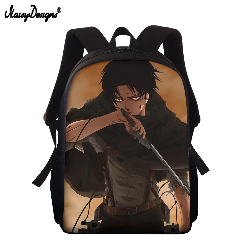 

NOISYDESIGNS Hot Style School Bags for Kids Boys Cool Anime Attack on Titan Printing Student Backpacks Large Capacity Bagpacks