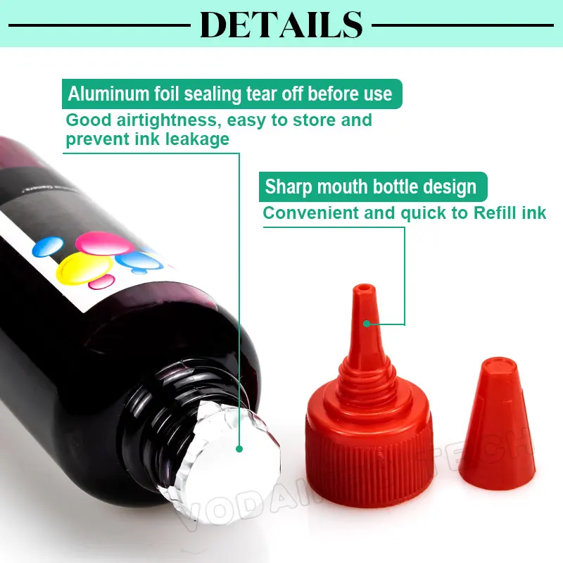 100ml Ink Refill Kit For HP 21 22 301 302 304 121 122 123 650 652 300 140 141 350 351 343 338 XL Cartridge Printer Dye | Компьютеры и